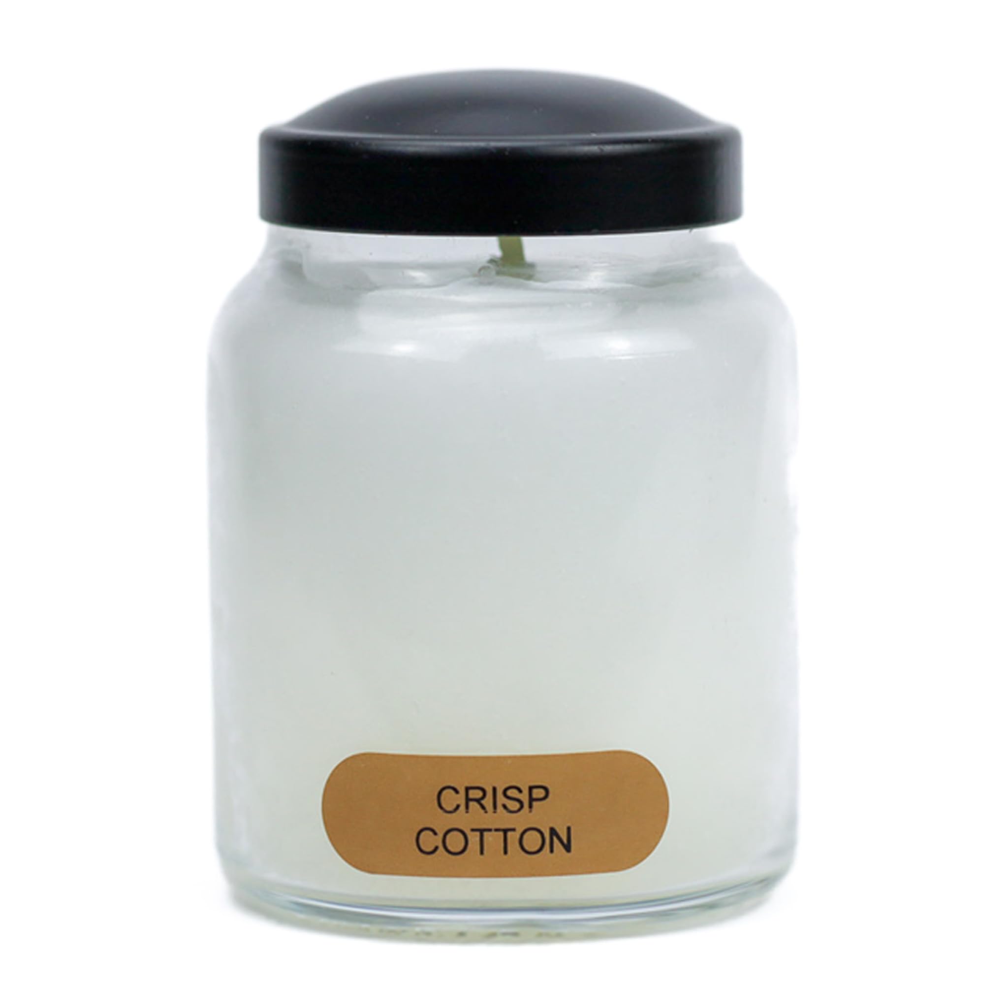 A Cheerful Giver - Crisp Cotton Baby Scented Glass Jar Candle (6oz) with Lid & True to Life Fragrance Made in USA