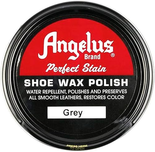 Angelus Cera para zapatos para piel, color gris, 3 onzas.