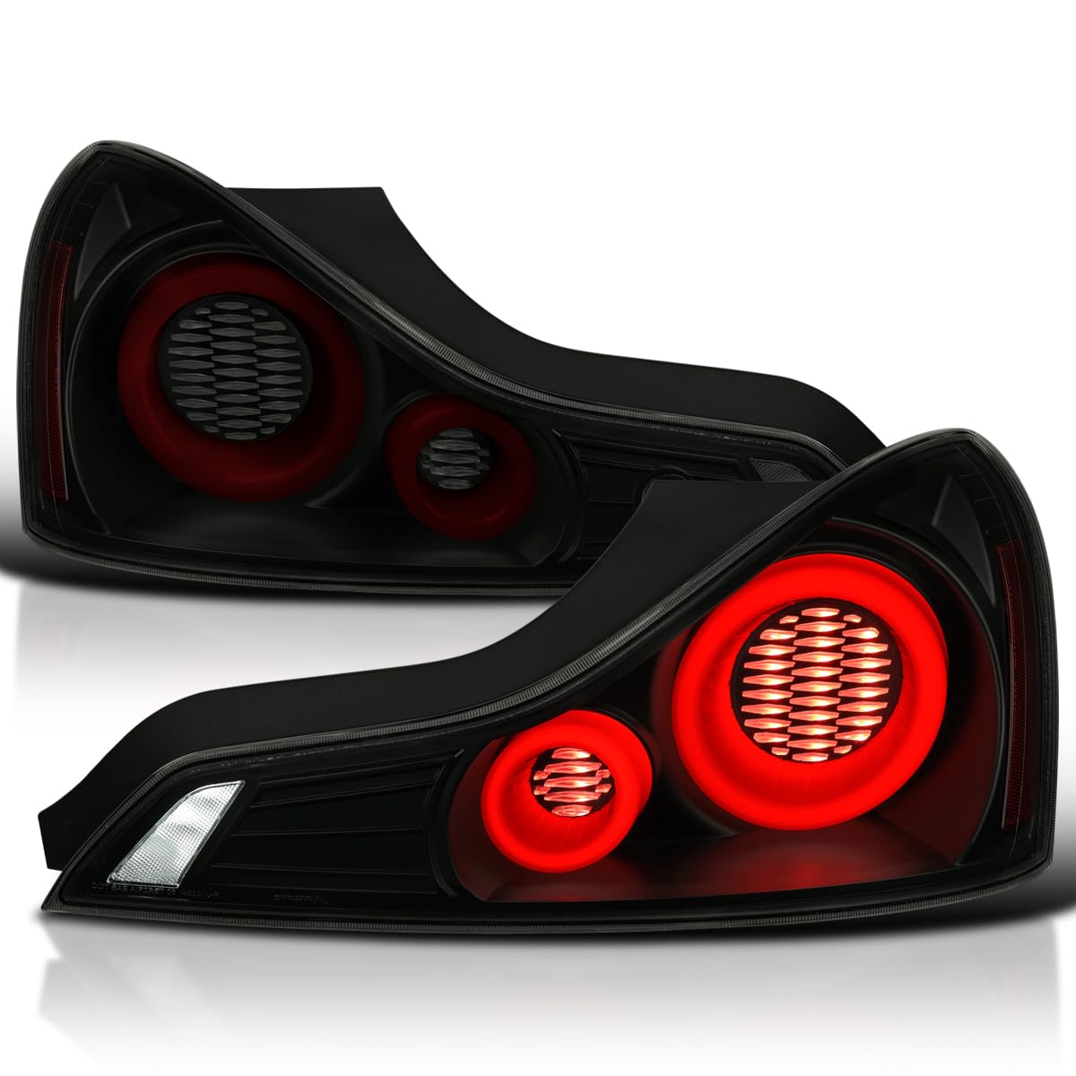 Spec-D Tuning Full LED Black Smoke Red Tail Lights w/Sequential Turn Signals & Startup Animation Compatible with 2008-2013 Infiniti G37, 2014-2015