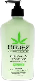HEMPZ Body Lotion Green Tea & Asian Pear Daily Moisturizing Cream, Shea Butter Hand and Body Moisturizer - Hemp Extract Lo...