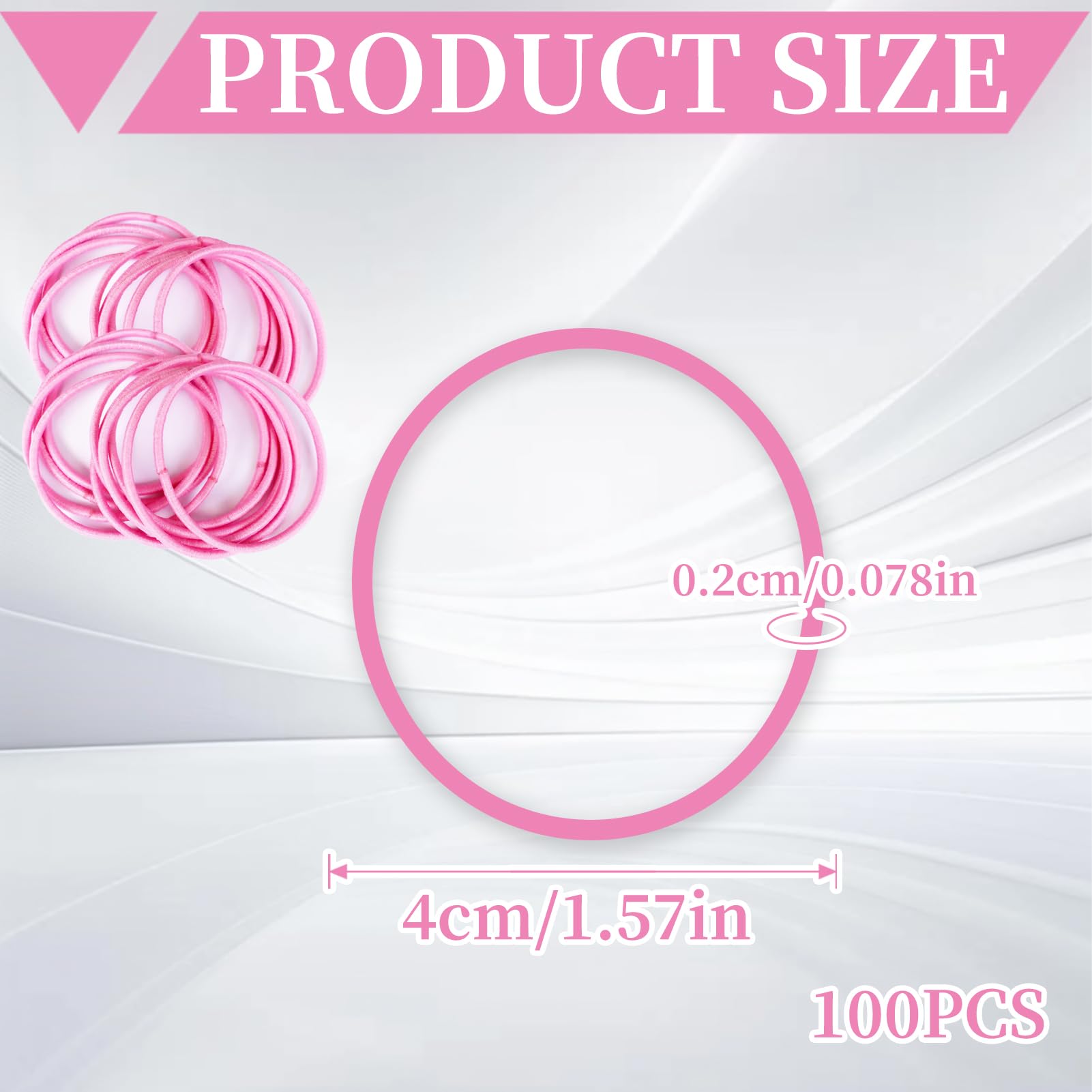 100 PCS Elastic Hair Bands - Image 2