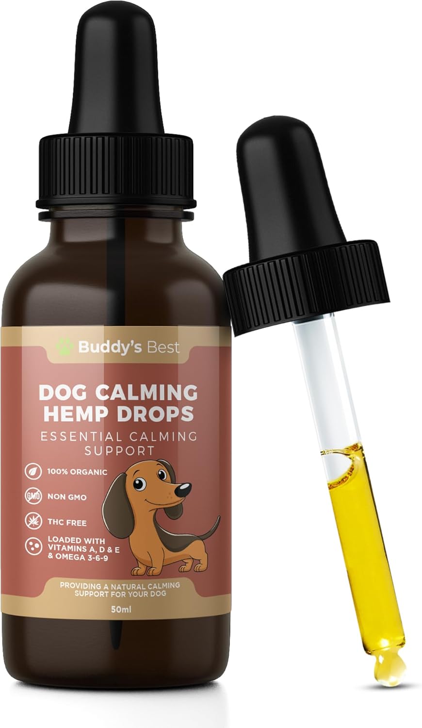 Hemp Seed Oil for Dogs – 50ml Calming & Wellness Supplement, Non-GMO, UK Made, with Vitamin E, Supports Joint & Immune Health