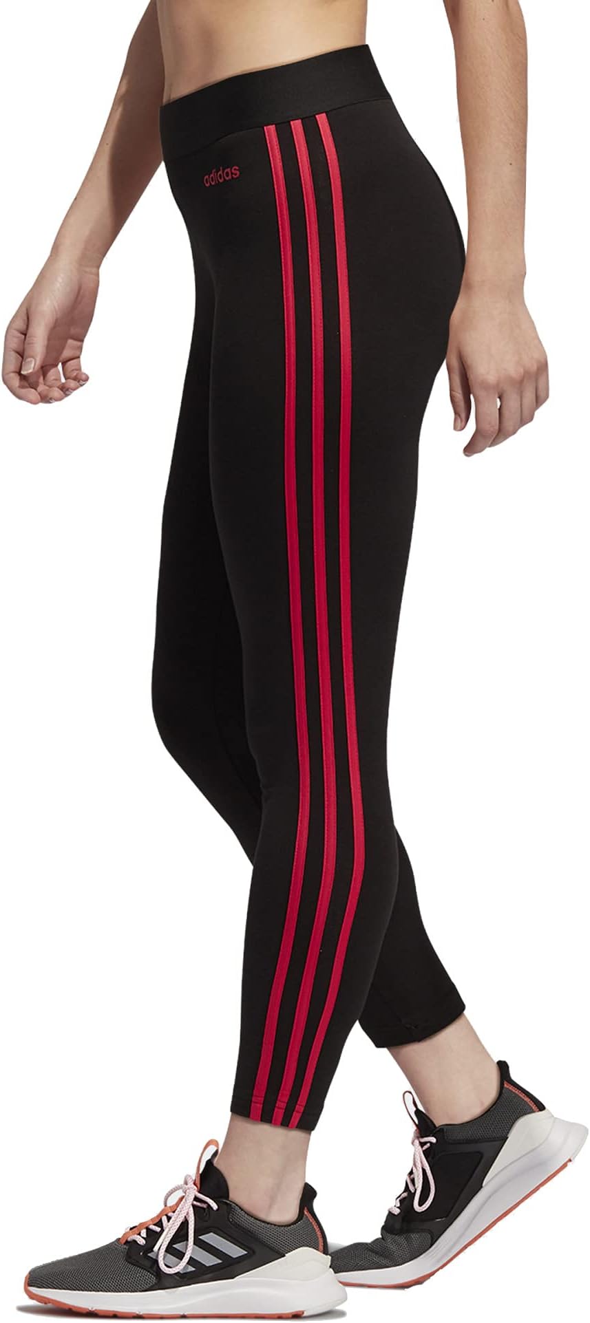 adidas red and black striped pants