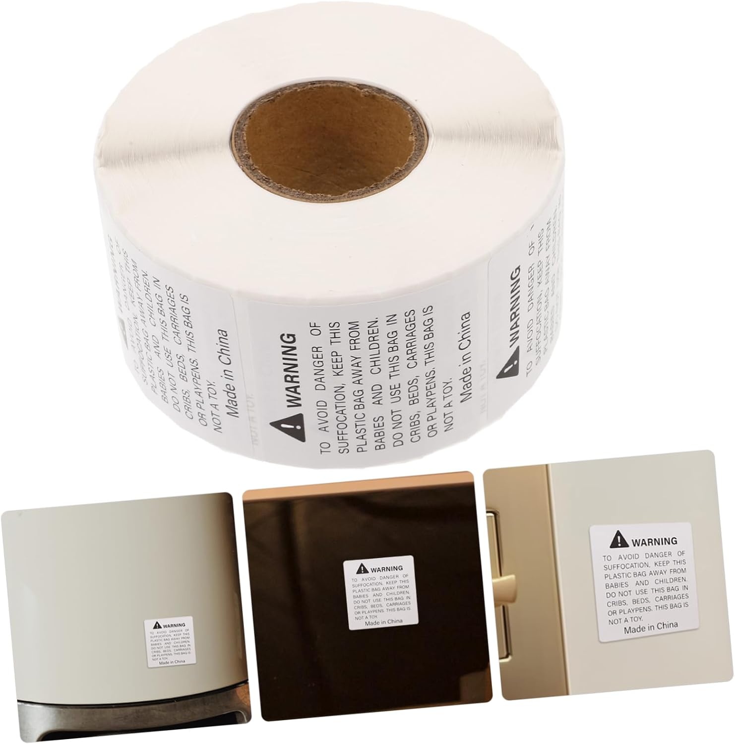 Cabilock Notice Label Paper 1 Roll Self-Adhesive Stickers for Industrial Workplace