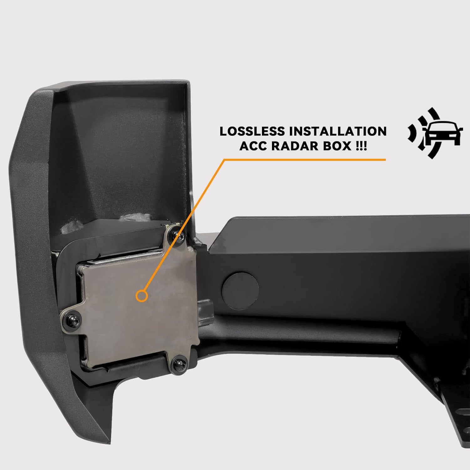 2016-2023 Toyota Tacoma Steel Rear Step Bumper with D-rings LEDs, Compatible with Trailer Plug, Parking Sensors, BSM Blind Spot Monitoring System