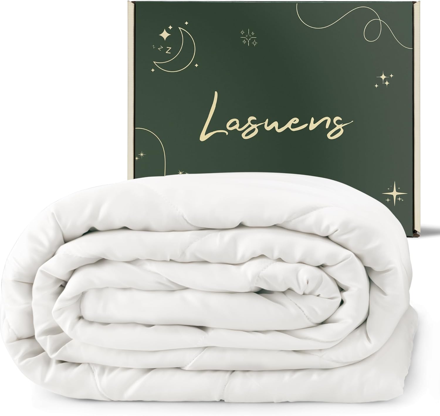 Lasuens 100% Viscose from Bamboo Comforter Queen, Cooling Duvet Insert, Down Alternative Blanket, 200 GSM Lightweight Summer Duvet - Soft and Fluffy Cooling Comforter for Hot Sleepers 94x90 Inches
