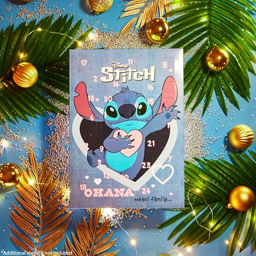 Disney Stitch Advent Calendar 2025 for Girls Hair Accessories Frozen Christmas Countdown Calendar Hair Clips Bands Scrunchies Gifts for Girls (Blue) - Image 2