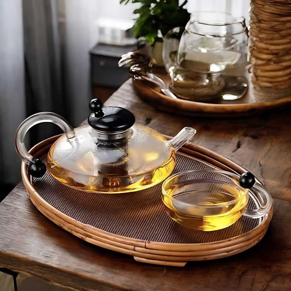 Zestaw do parzenia herbaty ze szkła filtracyjnego, wysokiej jakości, odporny na ciepło szklany czajniczek do herbaty i kawy(Transparent*2 Cup)