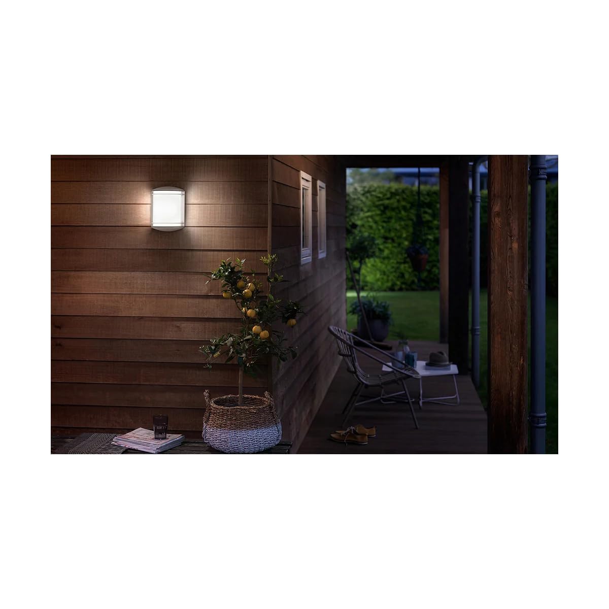 PHILIPS Antelope Applique Murale Extérieure LED, 5 W, 750 lm, Lumière Blanche Froide 4000 K, IP44 Résiste aux Intempéries, LED Intégrée, Durable, Matériaux de Haute Qualité, Blanc