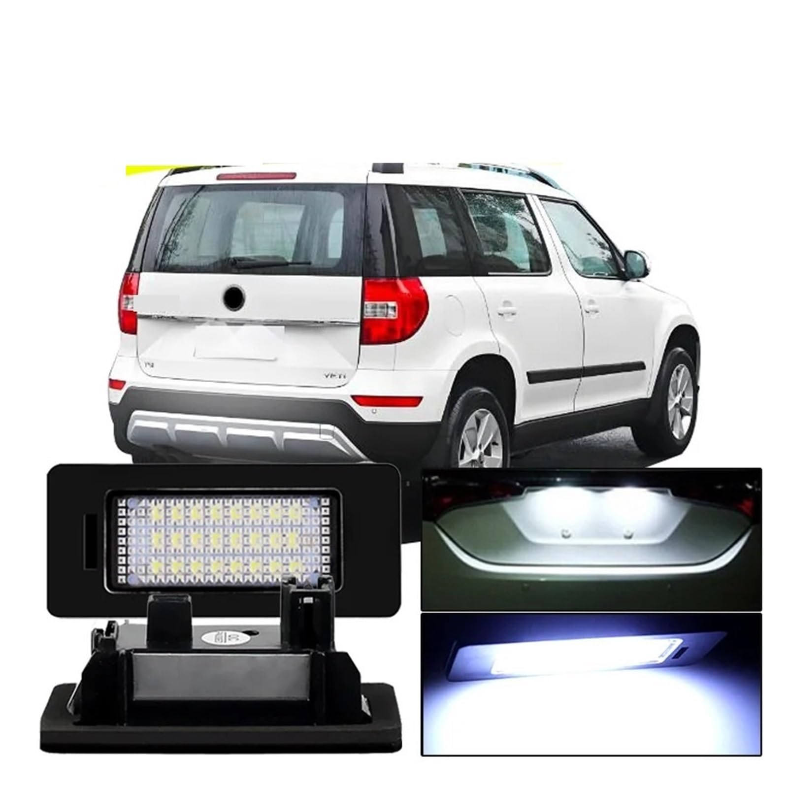 Iluminación De Matrícula Para VW Para Golf Para Jetta Para Passat Para Touran 2010 2011 Sin Errores Blanco DC12V Piezas LED Luz Placa Matrícula Coche
