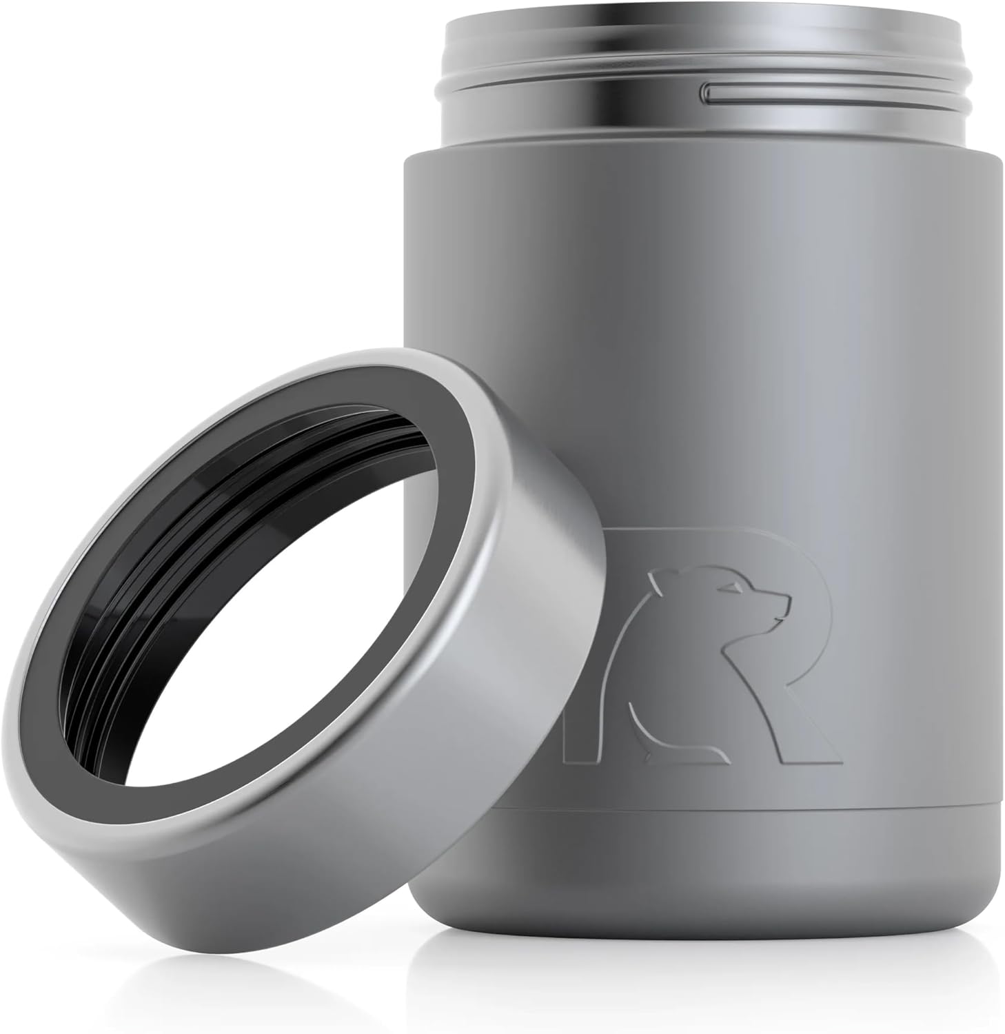 RTIC Can Cooler Insulated, Beer, Beverage, Soda Can Cooler with Lid, Stainless Steel Metal, Double Wall Insulation Coozie for Cans, Sweat Proof, 12oz, Navy