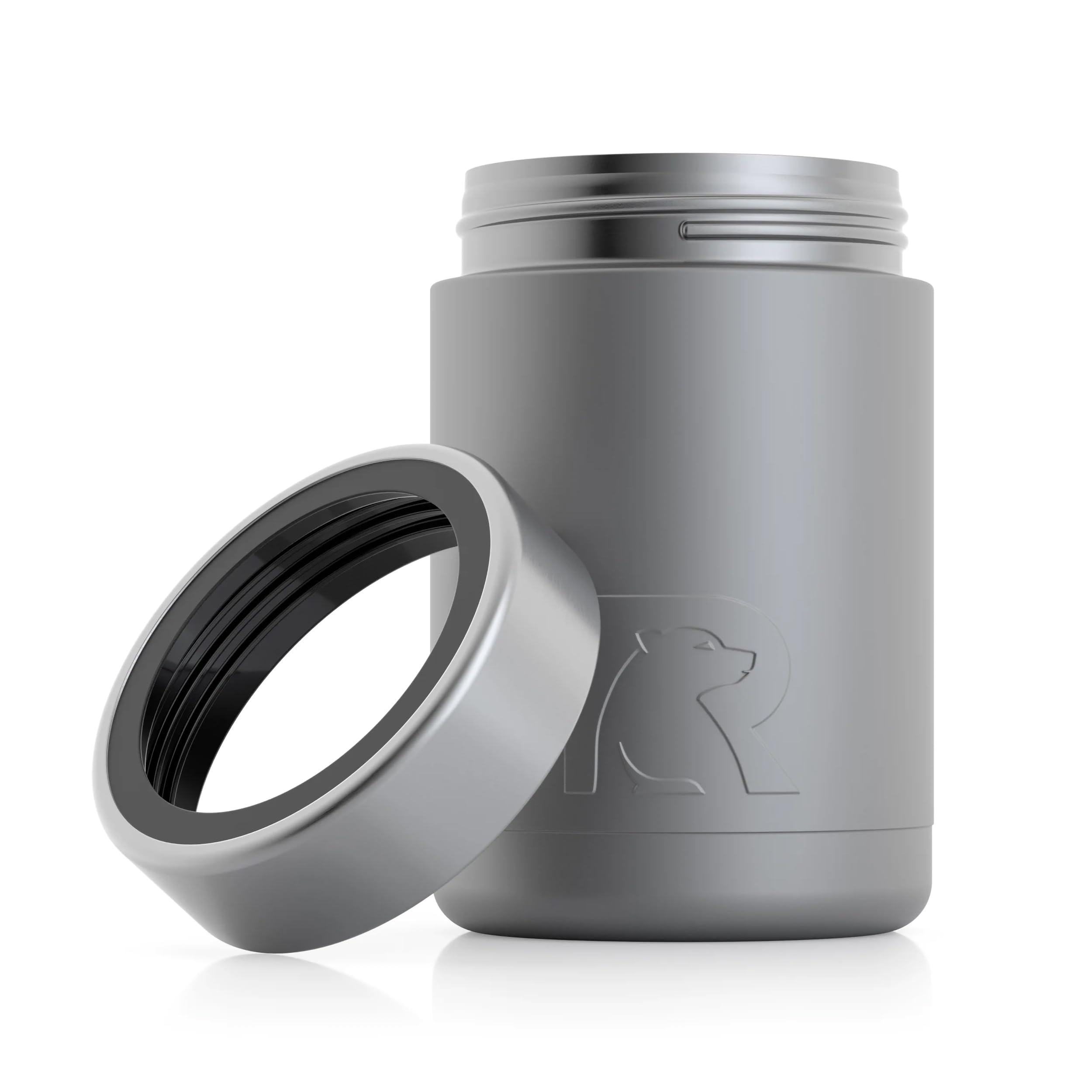 RTIC Can Cooler Insulated, Beer, Beverage, Soda Can Cooler with Lid, Stainless Steel Metal, Double Wall Insulation Coozie for Cans, Sweat Proof, 12oz, Graphite