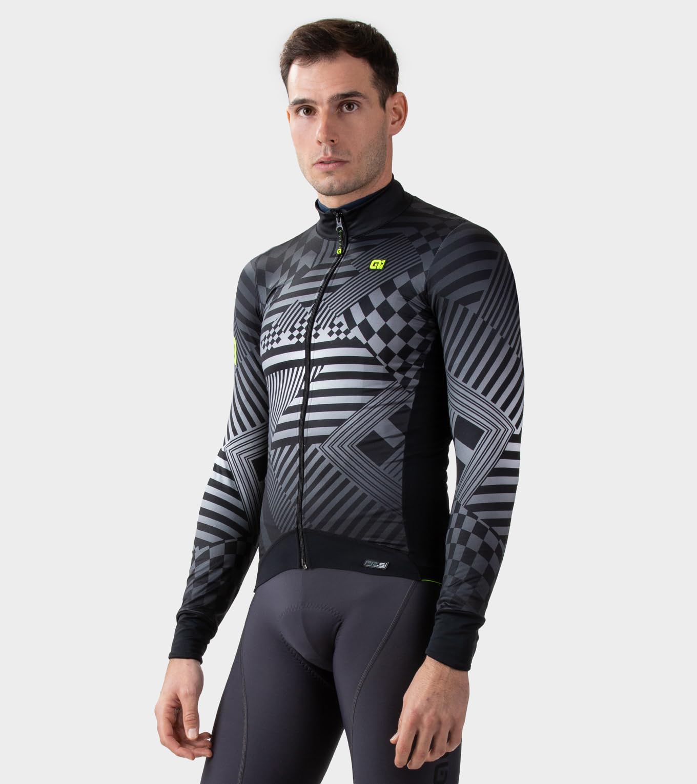 Ale' Pr-s Checker Long Sleeve Maglia da Ciclismo Uomo (Pacco da 1)