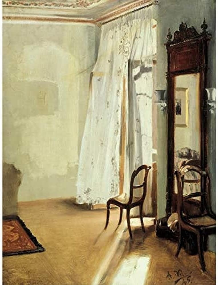 Adolph Menzel Das Balkonzimmer Kunstdruck Leinwand Premium Wanddekoration Poster Wandbild