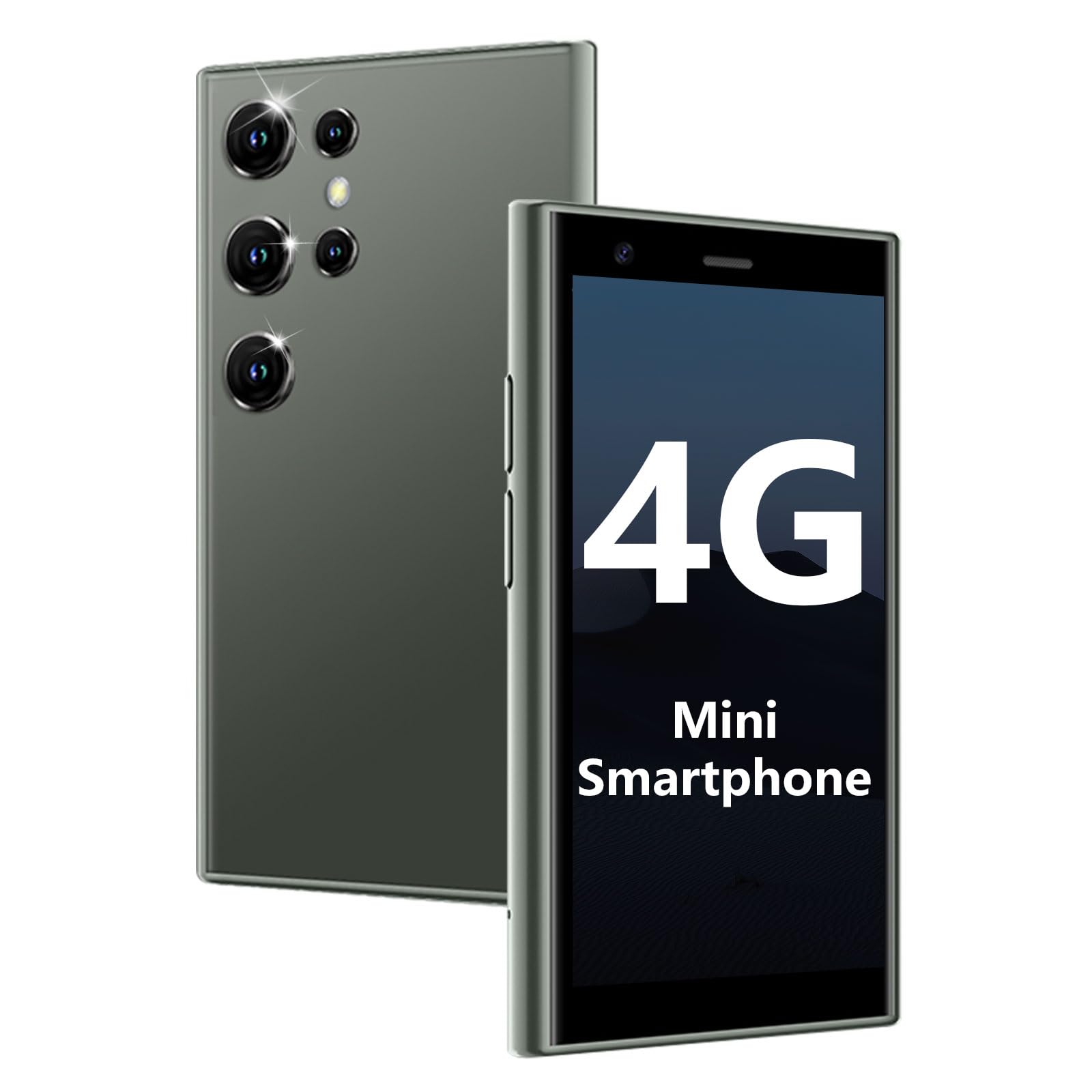 Mini Smartphone 4G Unlocked Kid's Smart Phone 3.0'' HD Touch Screen World's Smallest Cell Phone 2000mAh Battery Dual SIM Little Mobile Phone with Face ID Child Cellphone for Student 3GB+32GB Green