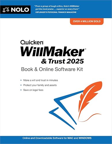 Quicken Willmaker &amp; Trust 2025: Book &amp; Online Software Kit