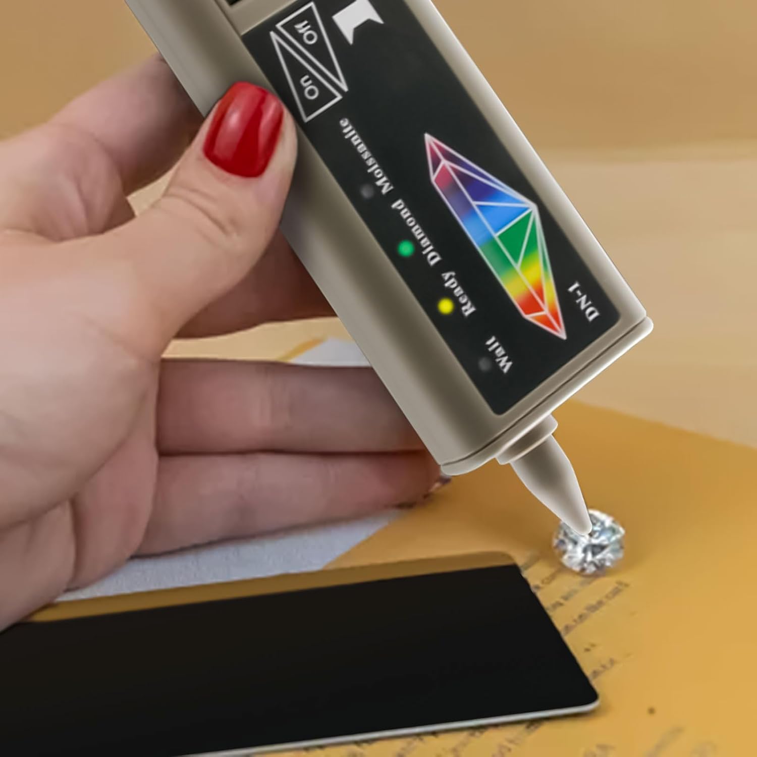 Profesjonalny tester diamentów, tester diamentów i moissanitów, detektor diamentów LED, wysoka dokładność pomiaru, lekki kompaktowy, łatwy do przenoszenia, przenośny elektroniczny pióro testowe diam
