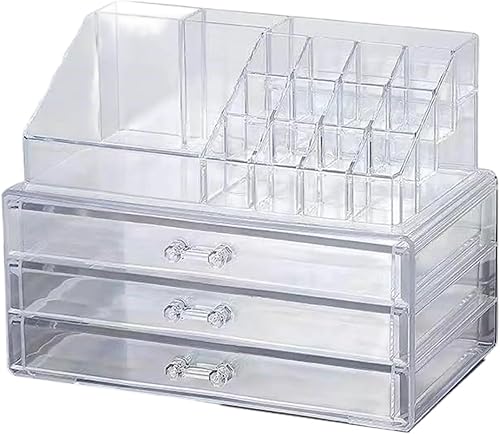 Acrylic Makeup Accessories Storage Box Space Saving Jewelry Organiser With Multiple Compartments For Easy Access