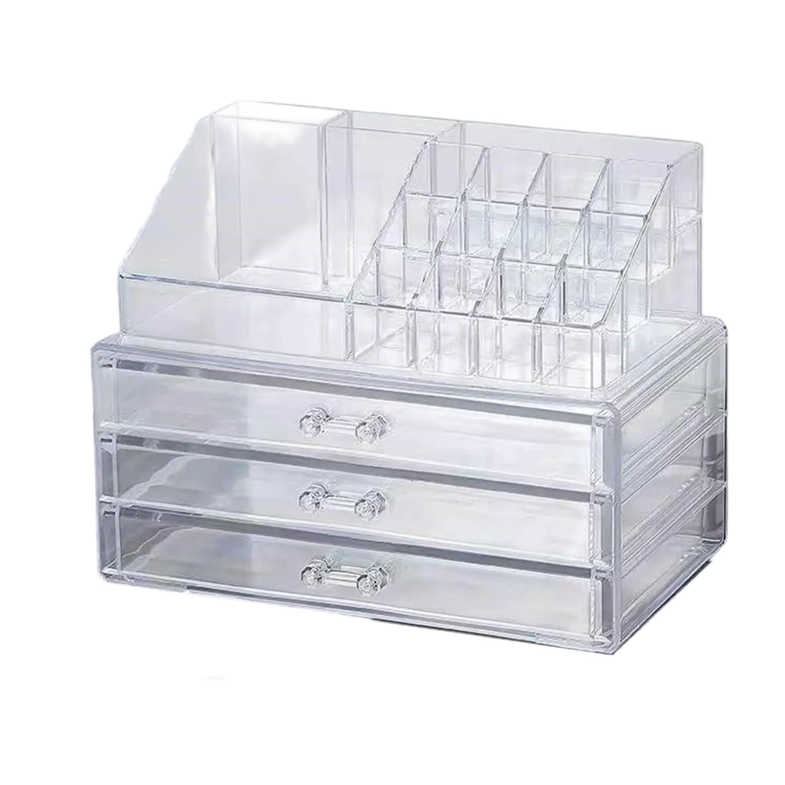 CAZSTYK Makeup Accessories Storage Box Space Saving Jewelry Organiser with Multiple Compartments for Easy Access Bathroom Countertop Organiser