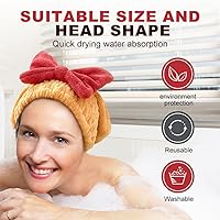 Vista 2 de Toalla de Envoltura de Cabello Superabsorbente para Cabello Húmedo, Nueva Toalla de Microfibra para Cabello 2026, Toallas de Cabello de Secado