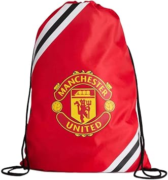 Manchester United FC Core Stripe Gym Bag - Official Football Gift, Gym Sack, MUFC, Boys/Kids Bag