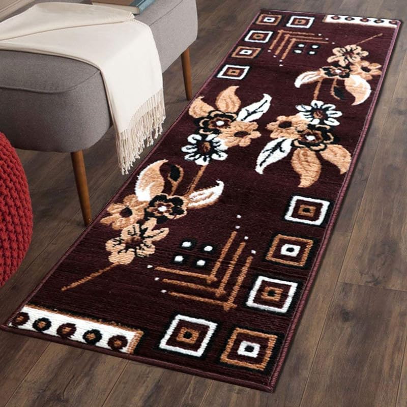 Bedside Runner Acrylic Washable Carpets Anti Skid Mat for Home Kitchen Bathroom Living Area Size-1.5x5 Feet-image-31