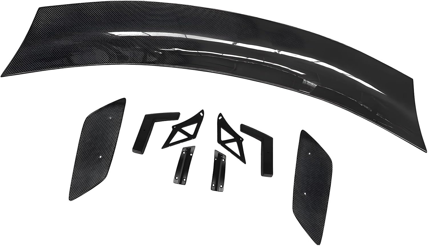 Carbon Fiber Rear Wing Spoiler Compatible with Mustang GT500 2020–2023 Rear Trunk Lip Spoiler Wing Vehicle Body Styling Kit