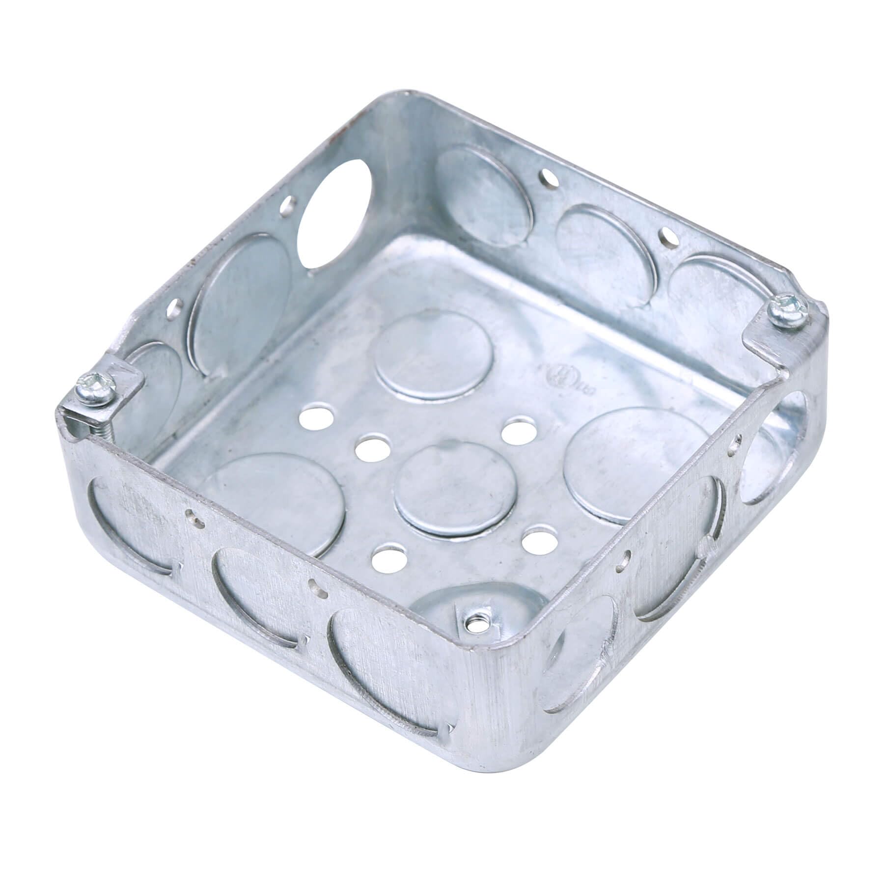 Confezione da 20 scatole elettriche quadrate da 10,2 cm, scatola di giunzione elettrica in metallo profondo, 21,0 Cu. in. Capacità, zincata