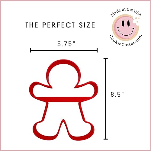 Miniatura 8 de Foose Cortadores de galletas extra grandes de hombre de jengibre con soporte cortador de galletas de 8.5 pulgadas, hecho a mano en Estados Unidos