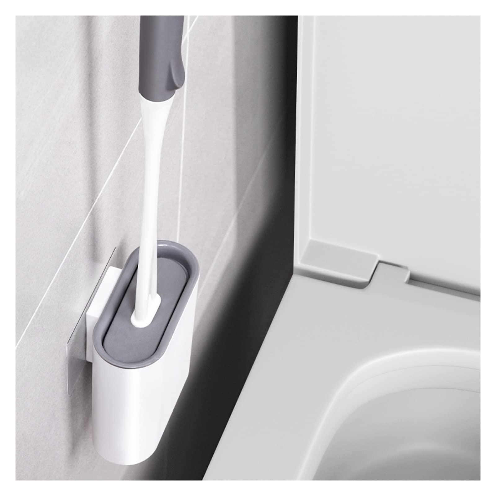Escobillas de Baño/Escobilla WC Silicona Inicio for el baño Cepillo for el baño del baño Juego de inodoro montado en el baño de almacenamiento resistente y duradero Cepillo for el baño conveniente Cep
