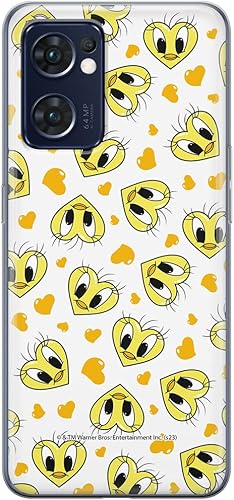 ERT GROUP Mobile Phone Case for Oppo Reno 7 5G Original and Officially Licensed Looney Tunes Pattern Tweety 017 Perfectly Adapted to The Shape of