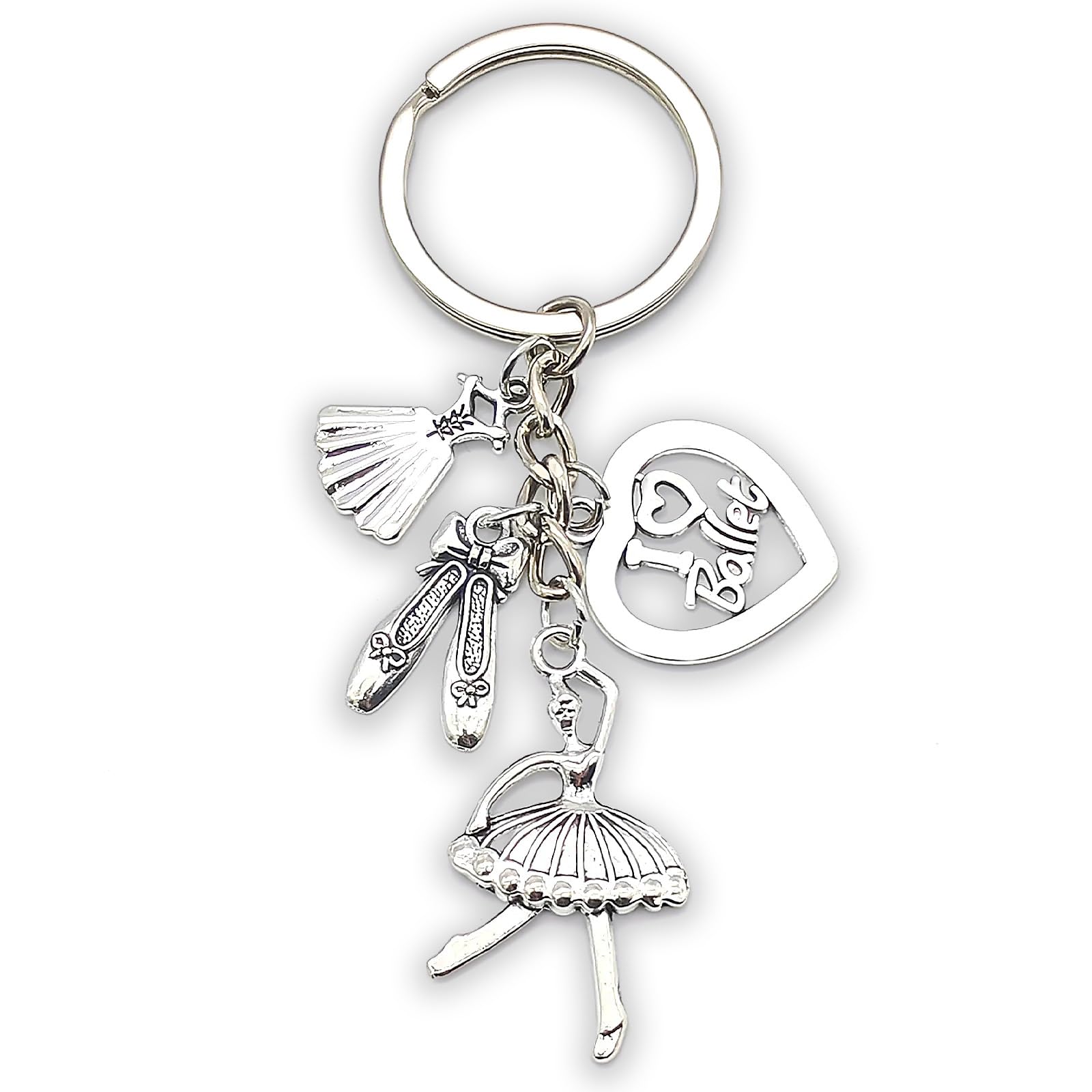 Zynara Ballett Schlüsselanhänger,Tänzerin Glücksbringer Damen | Edelstahl Ballett Design für Auto & Tasche. Das ideale Weihnachtsgeschenke für Ballettliebhaber, Tänzerin