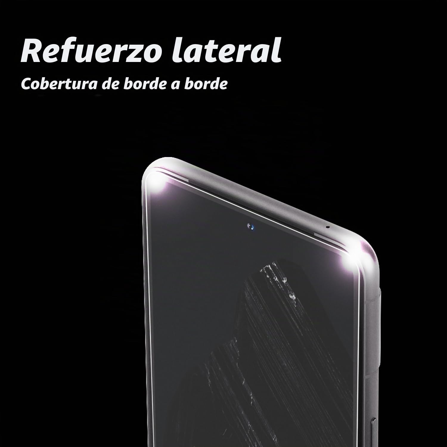 DOME GLASS Whitestone - Protector de pantalla de vidrio templado para Google Pixel 8 Pro con lámpara UV [2 unidades]