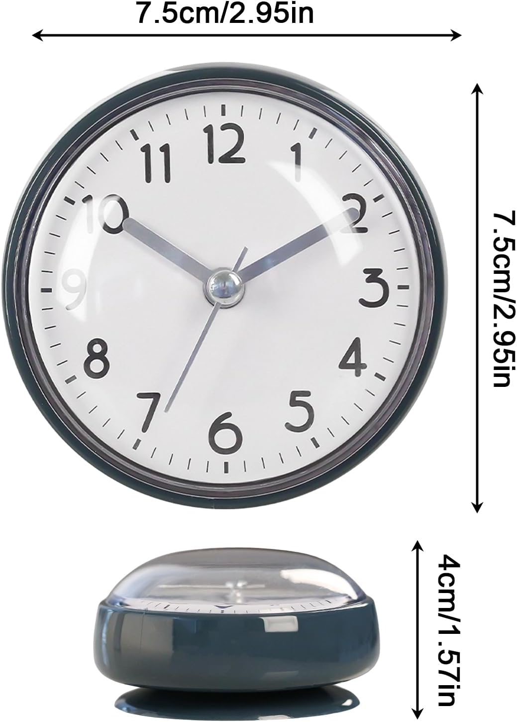 Shower Clock Suction Cup Easy Reading Alarm