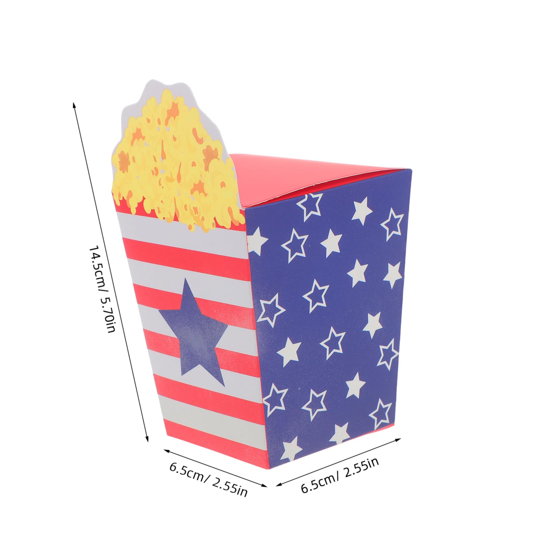 Warmhm 120 Stck. Teiliges Popcorn Boxen aus Papier mit Design Leichte Snackboxen für Independence Day Party für Popcorn Süßigkeiten und Kleine Geschenke bei Feierlichkeiten