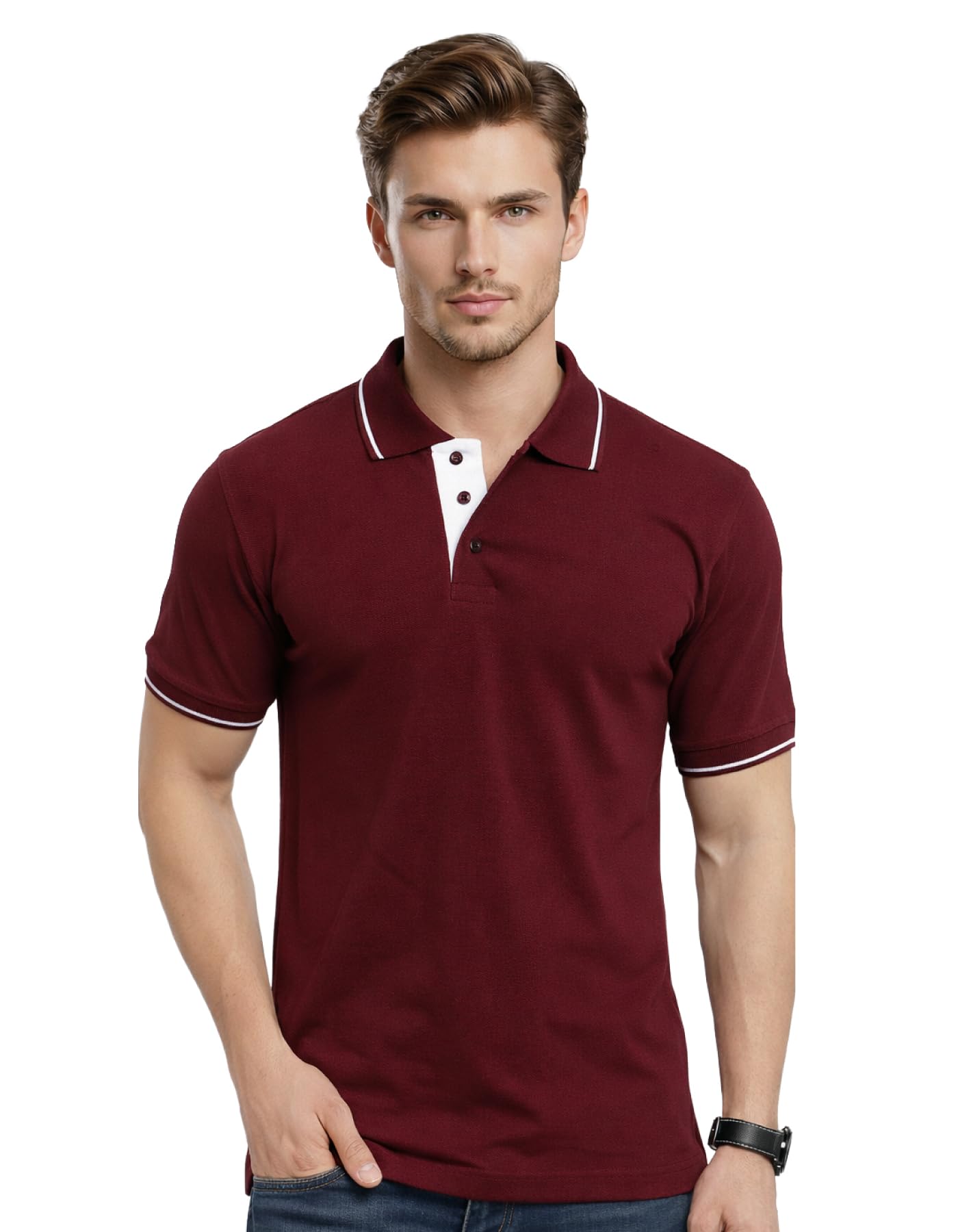 scott international Cotton Polo T Shirt | Collar Tshirts | Half Sleeves Plain T Shirt | T-Shirt |Tshirt for Men Stylish | Men's Tshirt-picture-27