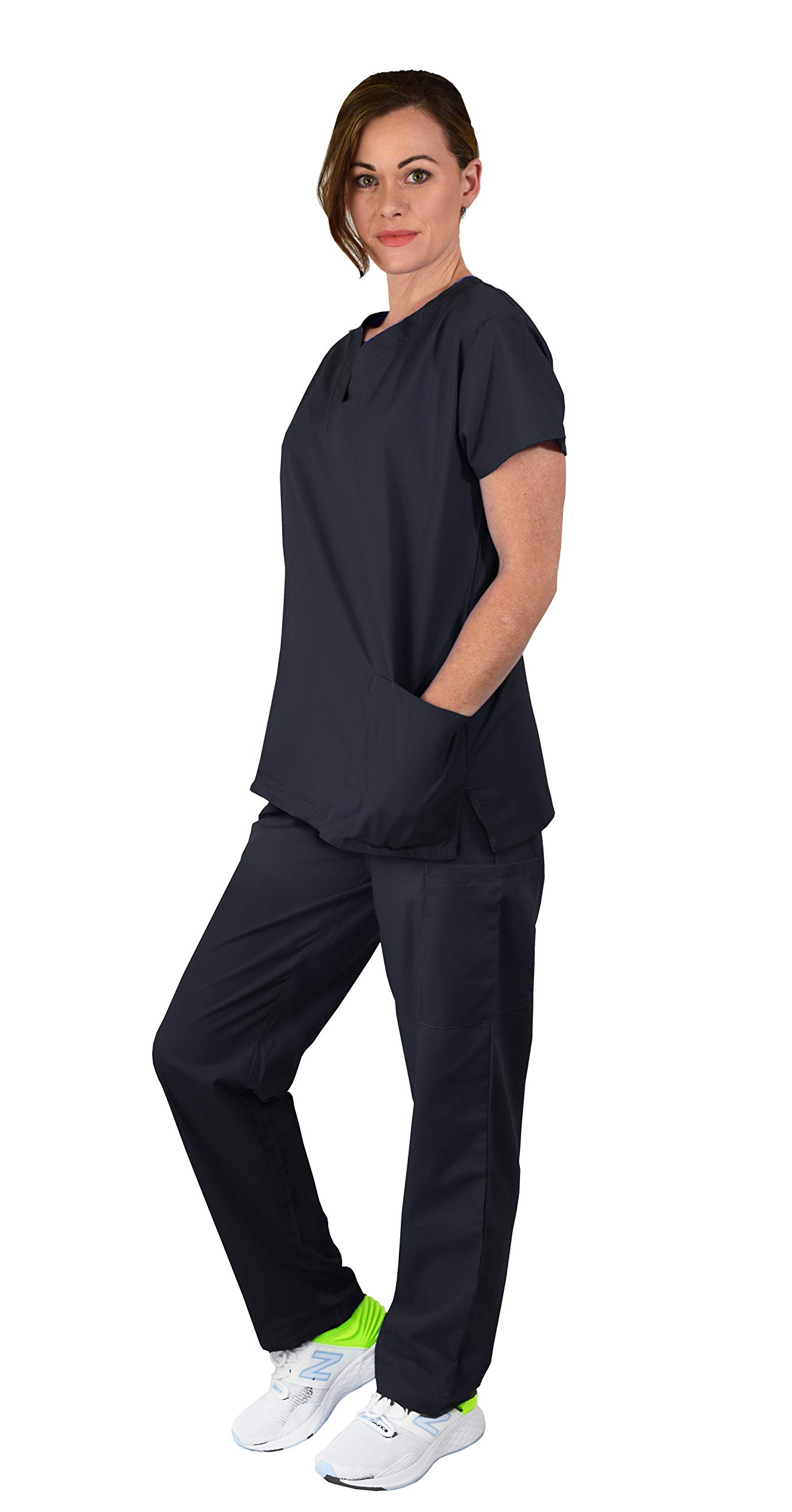 Green TownWomen's Medical Nursing Scrub Set GT Original V-Neck Top and Pant