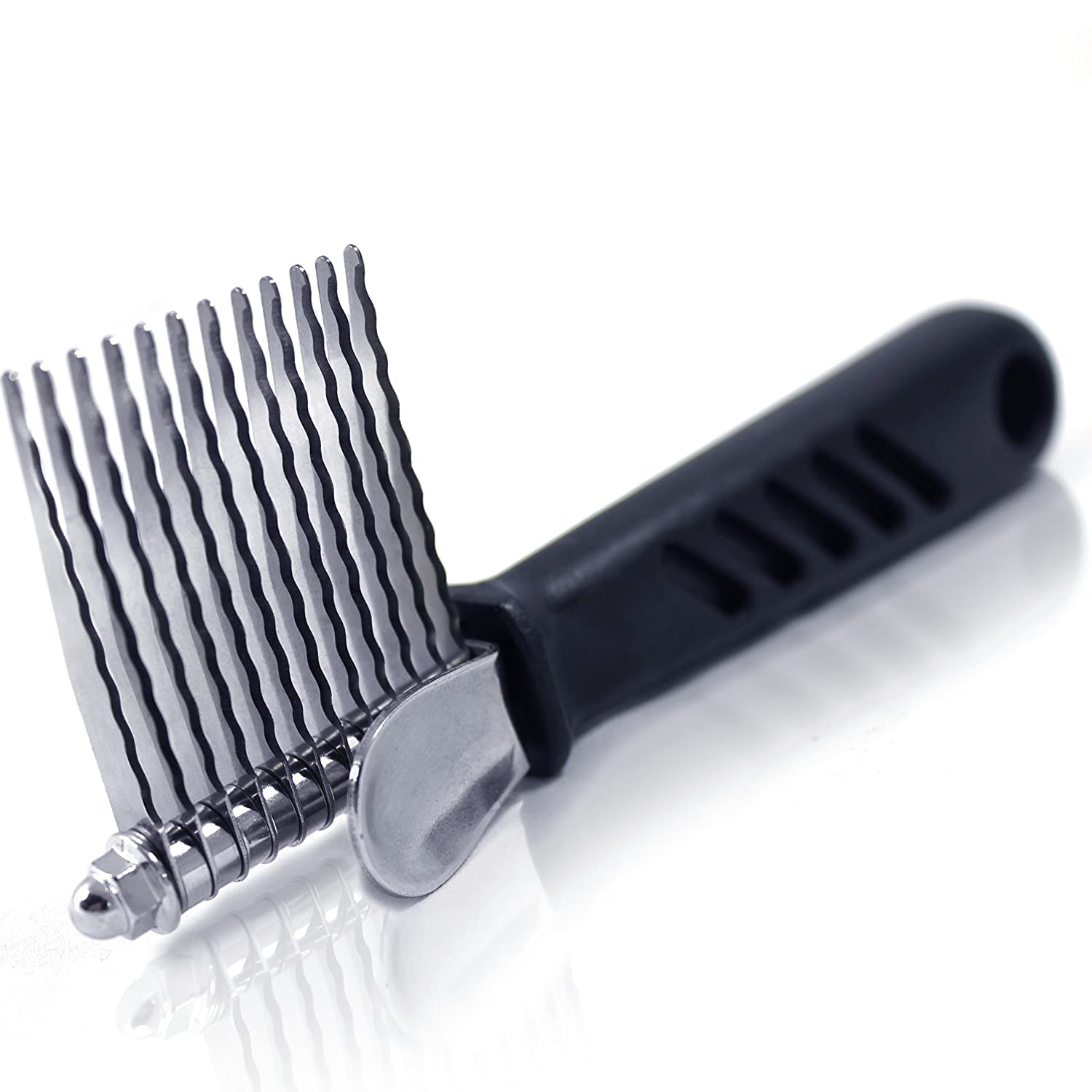 Emily Pets Pet Dematting Fur Rake Comb Brush Tool - with Long 3 Inches Steel Safety Blades for Detangling Matted or Knotted Undercoat for Long Hair(Black) (B09PBRBWKS) Amazon Price History, Amazon Price Tracker