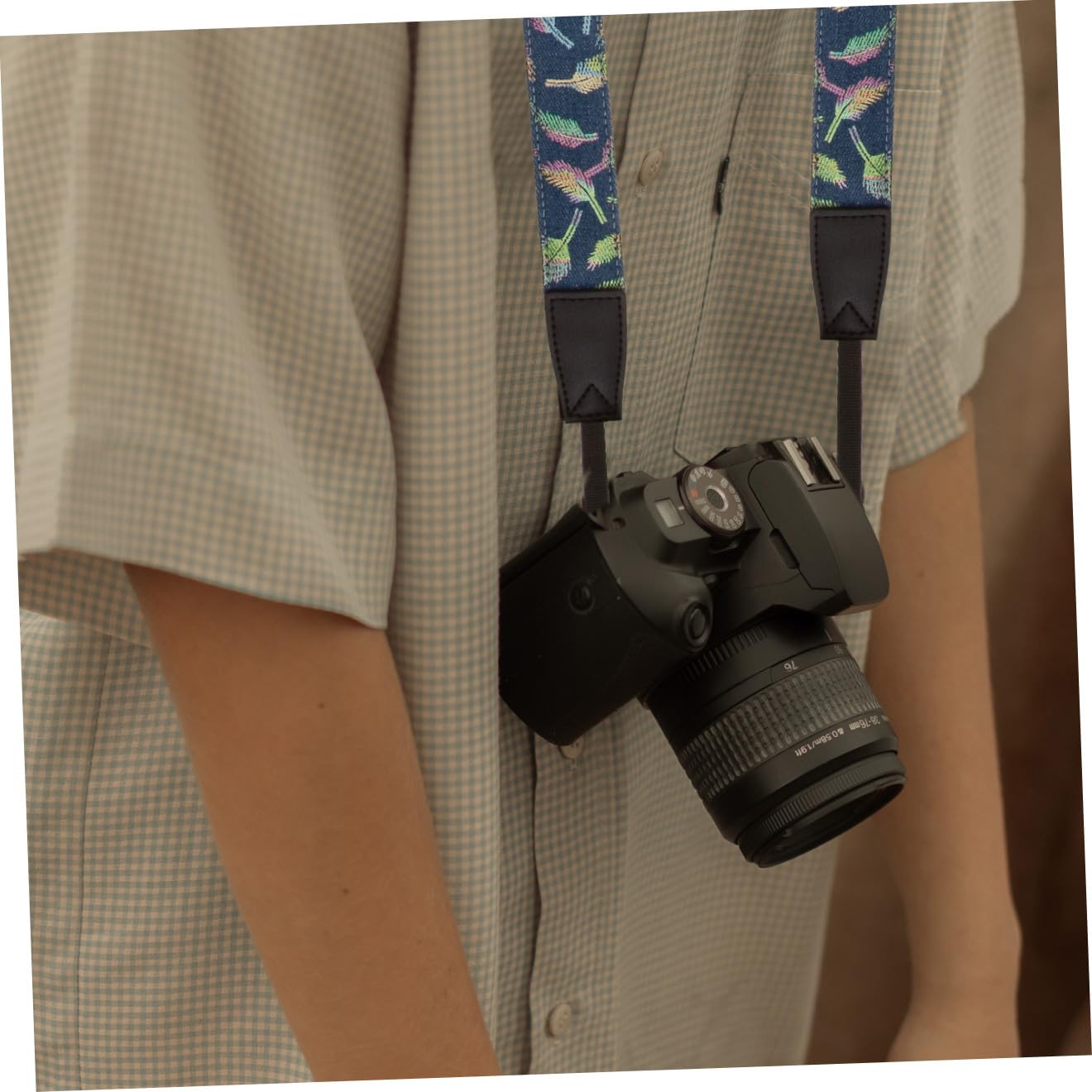 Lurrose Cinturino per Fotocamera con Spallacci Regolabili Tracolla per Professionisti e Amatoriali Comfort Elegante Adatto per Uso e Eventi Fotografici