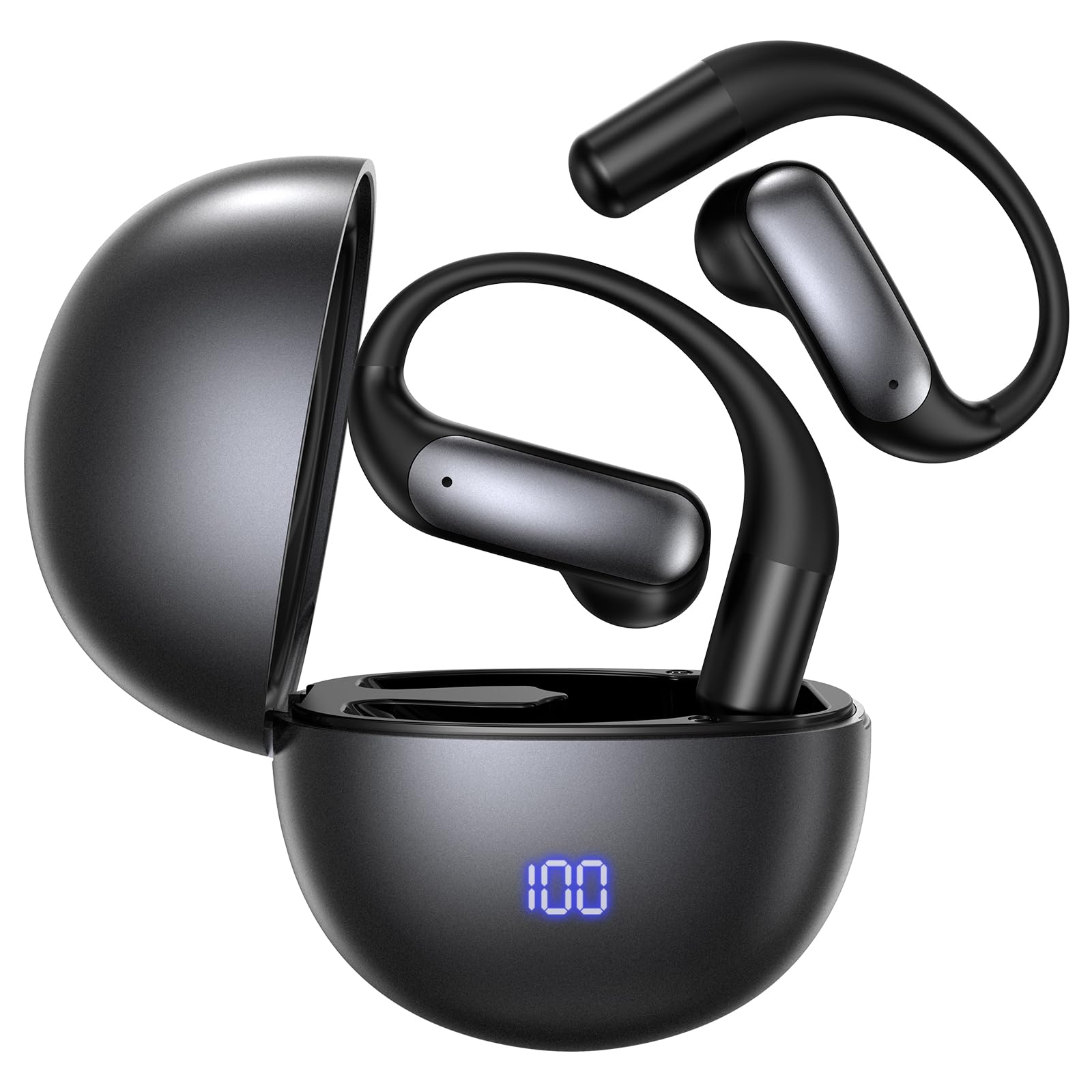Instant Translation Earbuds Real Time with 164 Languages 3-in-1 Translator Earbuds for Travel & Calls, 50H Playtime, No Subscription Needed Effortless Spanish English M118 Black-B BLACK-B M118