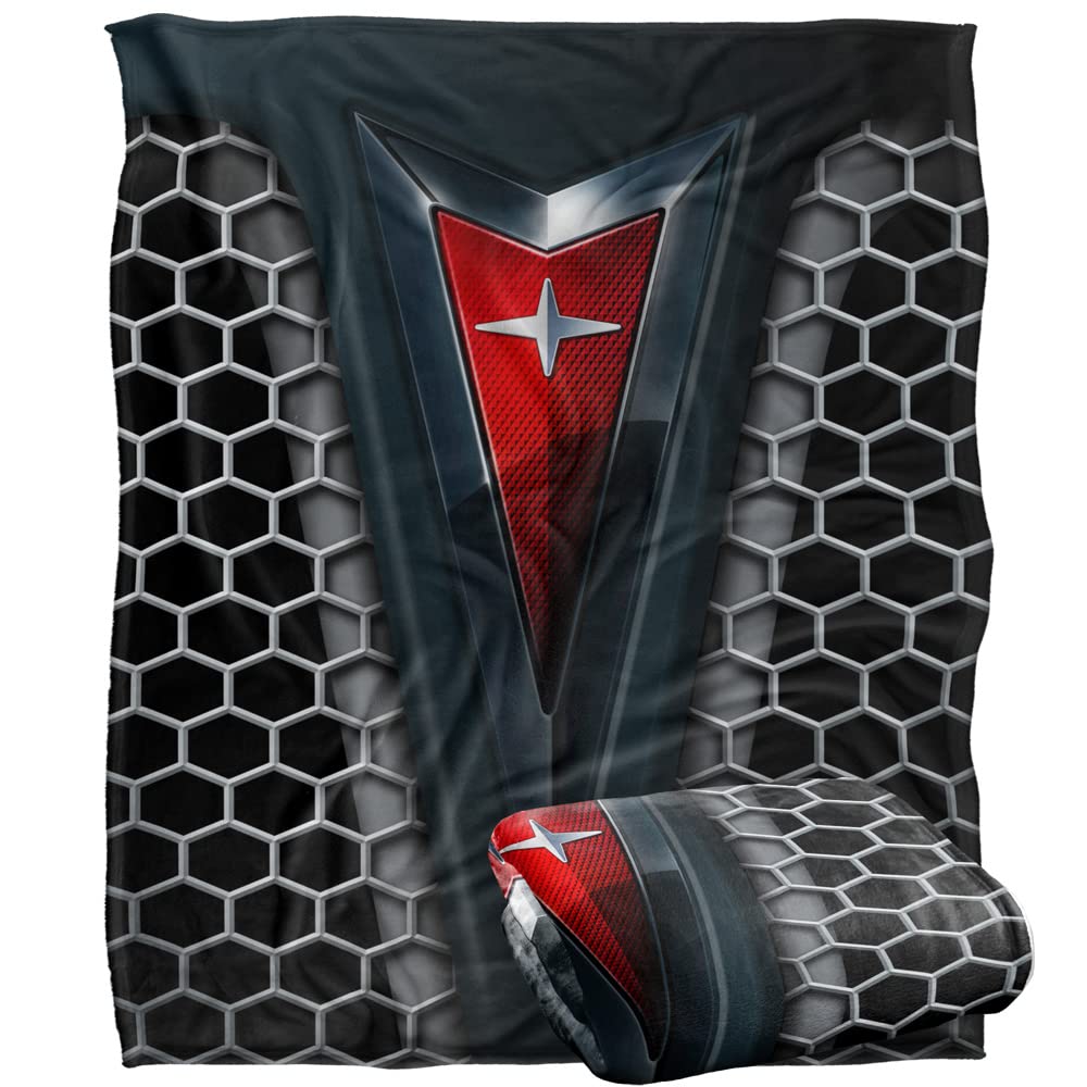 Pontiac Blanket, 152 x 127 cm Red Emblem Silky Touch Super Soft Throw Blanket