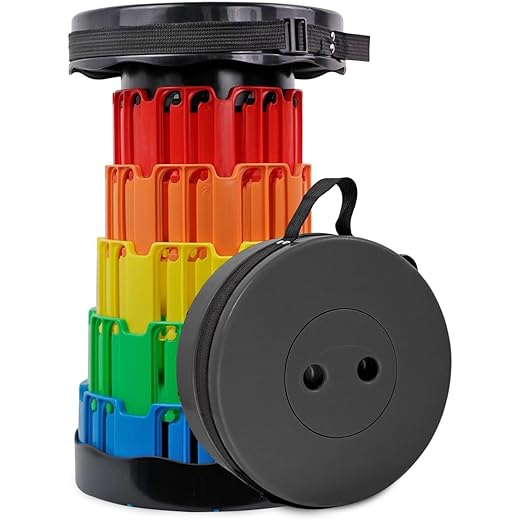 GNASTAS Portable Folding Stool Black