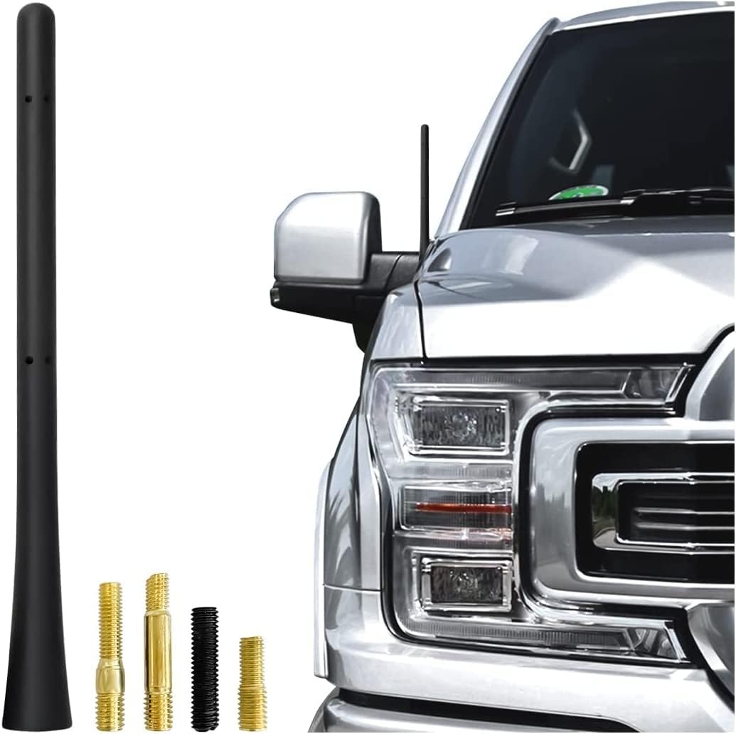 Universal Antenna Mast for Car Roof, 7 inch Flexible Rubber AM/FM Radio Antenna, Auto