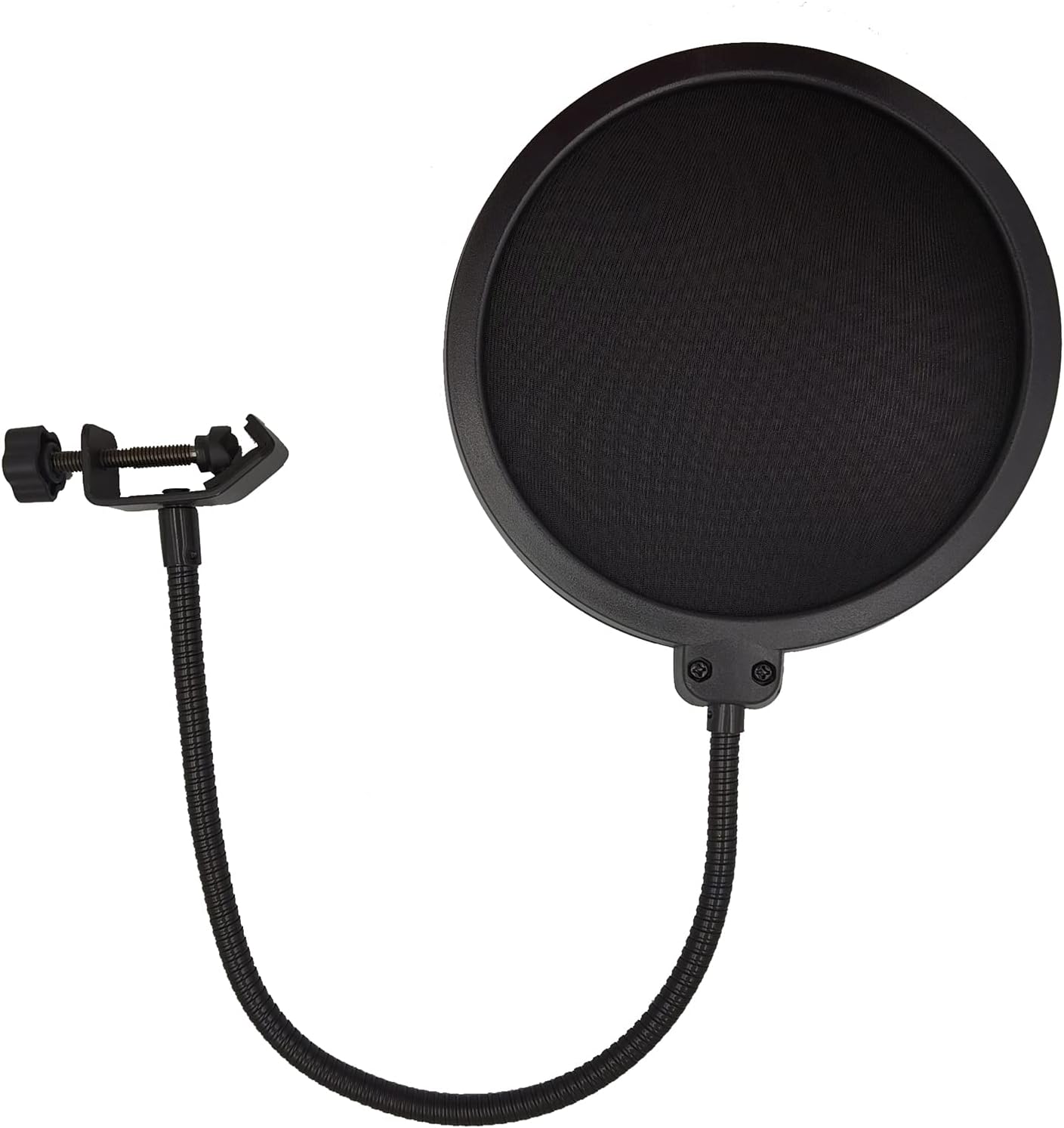 Microphone Pop Filter Mask Shield, Dual Layered Wind Pop Screen with