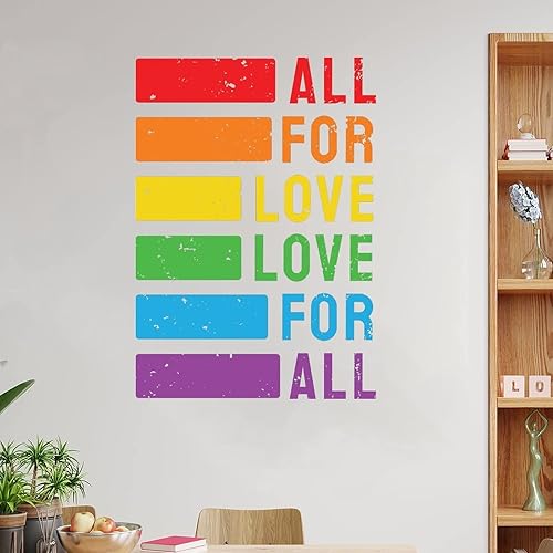 Calcomanías de pared All for Love for All for All for All for All for All for All for All for All for All for All para pared, igualdad de género,