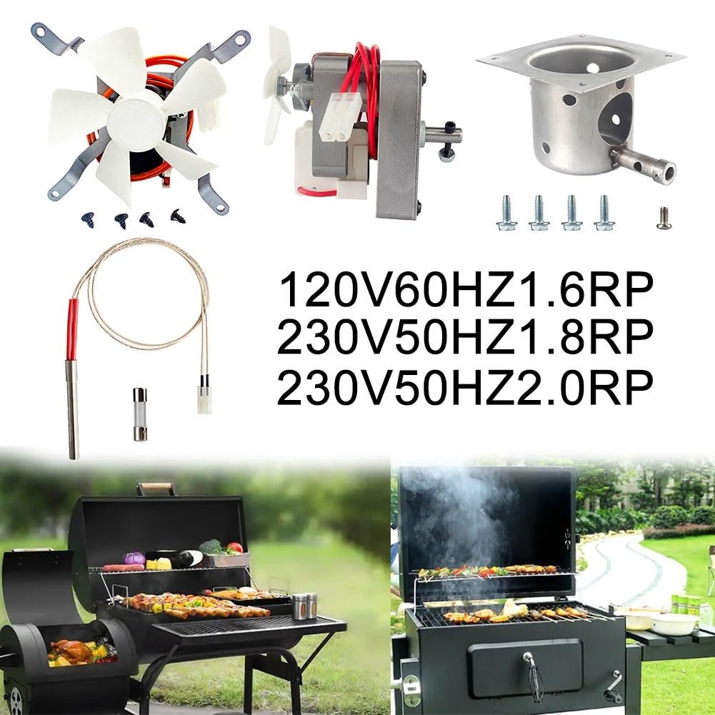Robustes Grillteil-Set mit Schneckenmotor, Induktionsventilator, Flammentopf, Hot Rod-Zünder und Schrauben, geeignet für Pellet-Grills (120 V, 60 Hz, 1,6 U/min)