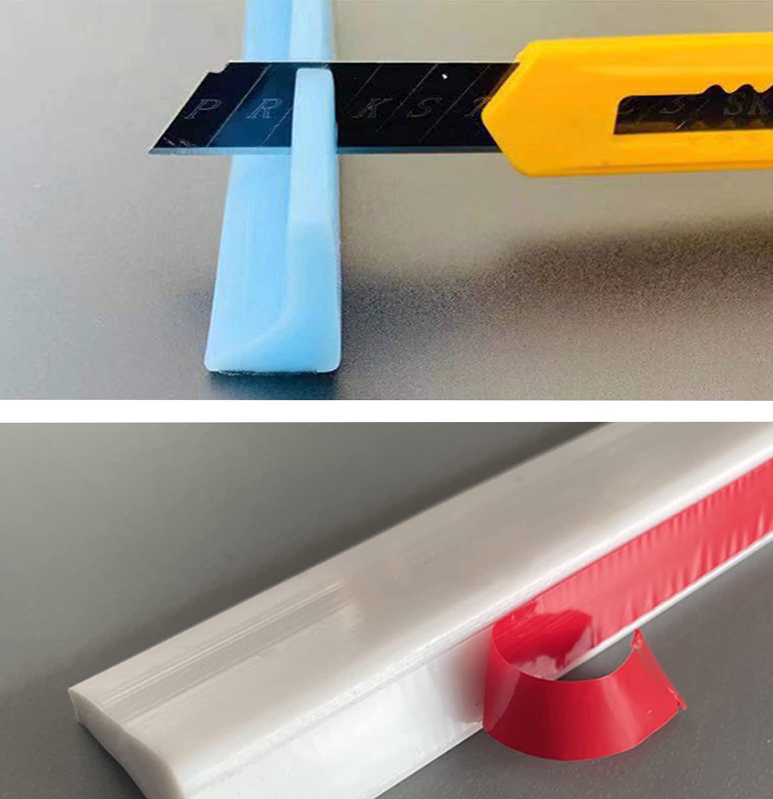 Zusammenklappbarer Duschschwellen-Wasserdamm Aus Silikon – Flexibel, Selbstklebend, Wasserdicht (200 Cm)