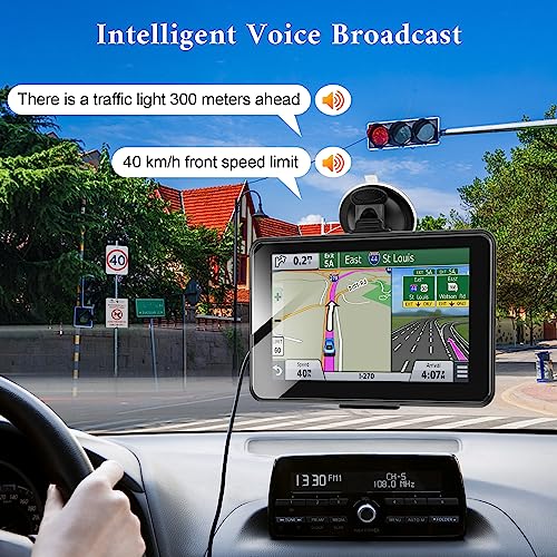2023 Newest GPS Navigation for Truck Car,Commercial Drivers Semi Truck GPS World Map Navigation System,7 Inch 2.5D Screen 8GB 256M with Voice Guidance and Speed Limit Warning,Lifetime Free Map Updates - Thumbnail 4