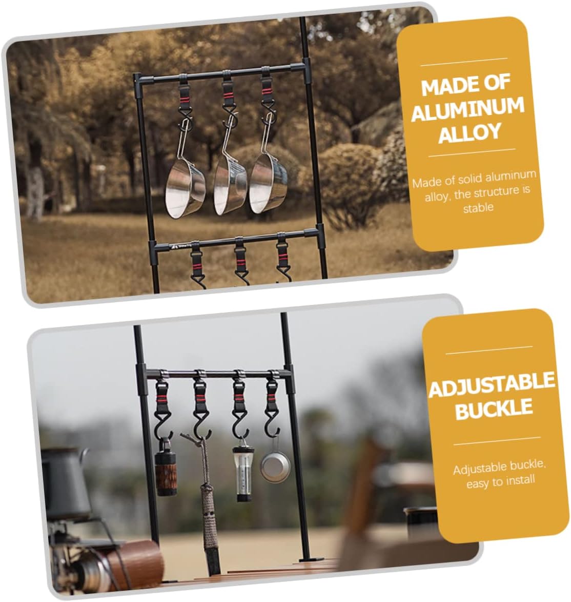 SUPVOX 1set Camping Storage Rack Tent Lamp Hook Lightweight Rack for Outdoor Portable Camping Supplies Bracket