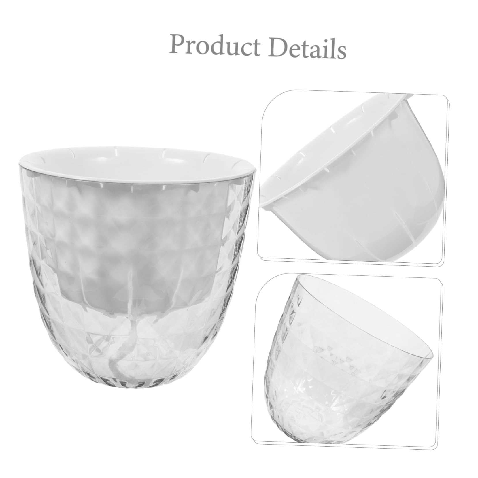 Plateau Auto-Aspirant 3 Pièces Pots Auto-arrosants avec Système Darrosage Automatique pour Plantes Dintérieur Nécessitant Peu Dentretien